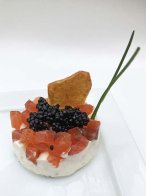 gravad lax met bloemkool mascarope